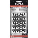 Eufab - 15230 - Wieldoppen - Chroom - Metaal - 20 Stuks