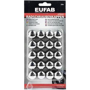 Eufab 15231 Wielschroefdop Geschikt voor schroefgrootte 19 mm Chroom Metaal