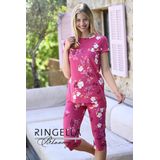 Fuchsia gebloemde driekwartbroek Ringella - Roze - Maat - 40