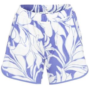 Korte pyjamabroek bloemen blauw - Blauw - Maat - 36