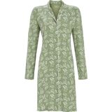 Ringella - Flora - Doorknoopnachthemd - Groen - Lange Mouwen - Reverskraag