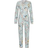 Ringella - Pyjama - Blauw - Lange Mouwen - Bloemen en Vogels