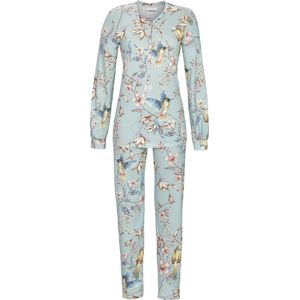 Ringella - Pyjama - Blauw - Lange Mouwen - Bloemen en Vogels