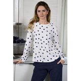 Ringella - Badstoffen Pyjama - Blauw - Polkastippen