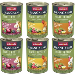 animonda GranCarno Adult Superfoods Mixpaket - 6 x 400 g