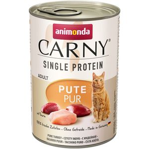 6x400g Single Protein Adult puur Kalkoen animonda Carny Kattenvoer