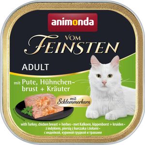 animonda vom Feinsten Adult mit Schlemmerkern 6 x 100 g - Pute, Hühnchenbrust & Kräuter