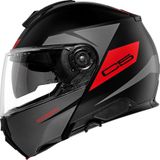 Schuberth C5 Eclipse, opklapbare helm, Mat Zwart/Donkergrijs/Rood, XXL (62/63)
