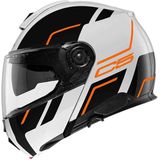 Schuberth C5 Master, opklapbare helm, Zwart/Wit/Oranje, S (54/55)