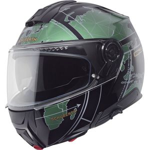 Schuberth - C5 - Systeemhelm - Mat Zwart Groen - Glasvezel/Fiber Mix