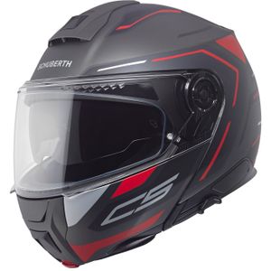 Schuberth - C5 Omega - Systeemhelm - Antraciet/Zwart/Rood - Maat XXL - Glasvezel/Fiber Mix