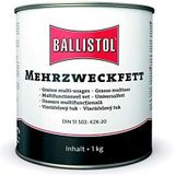 BALLISTOL 25351 Multifunctioneel vet, 1 kg emmer, waterbestendig universeel vet, glijlagerafdichting, autosmering