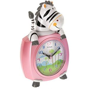 Mebus kwarts kinderwekker zebra, roze