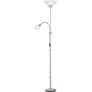 Reality Lampen R4393-87 Schijnwerper, Met Leesarm, Zilverkleurig