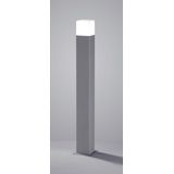 TRIO, Palen, Hudson incl. 1 x LED, E14,4,0 Watt, 3000 K, 320 lm, kunststof, wit, corpus: gegoten aluminium, titanium, L: 8,5 cm, L: 8,0 cm, H: 80,0 cm, IP44