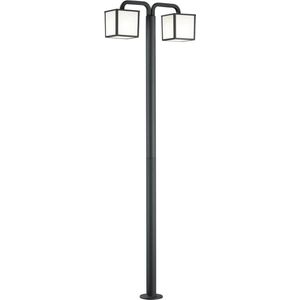 TRIO CUBANGO - Paalverlichting - Antraciet - incl. 2x E27 4,9W - Buitenverlichting - IP54