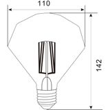 LED-Lamp - Transparant - E27 - 4 Watt - 320 Lumen - 2700 Kelvin