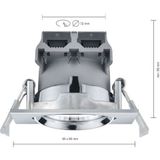 Led inbouwspot | Vierkant | Pamir | Chroom | Dimbaar | Ø 72mm | 5.5W