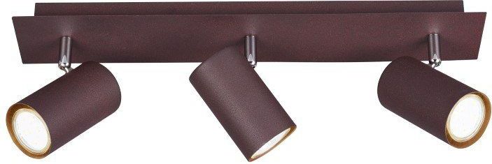 Trio Lighting - Deckenstrahler marley aus rostfarbigem Metall mit 3 schwenkbaren GU10 Spots