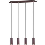 Trio Leuchten Marley 312400424 hanglamp van metaal, 4 lampen, zonder GU10-fitting