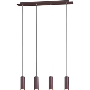 Trio Leuchten Marley 312400424 hanglamp van metaal, 4 lampen, zonder GU10-fitting