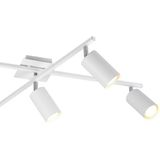 Trio - Deckenstrahler marley aus weißem Metall mit 5 GU10 schwenkbaren Spots