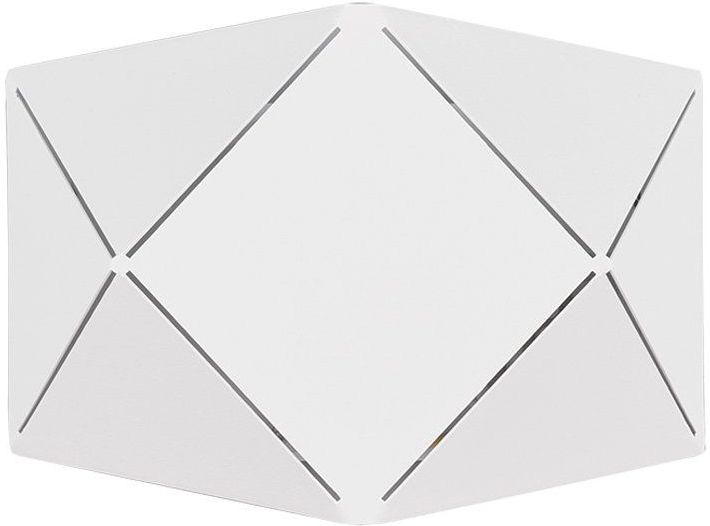 Kleine led Wandleuchte zandor mit Lasercut Muster in Weiß, 18cm breit