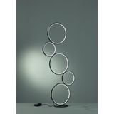 TRIO Leuchten LED Stehlampe Rondo, Dimmfunktion, LED fest integriert, Warmweiß, Stehleuchte mit Fussschalter integrierter Dimmer Höhe 115cm warmweiß