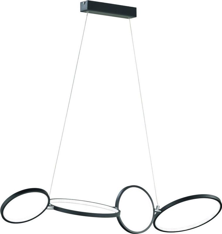 TRIO Leuchten LED Pendelleuchte Rondo, Dimmfunktion, LED fest integriert, Warmweiß, Hängeleuchte höhenverstellbar dimmbar per Wandschalter warmweiß 4600Lm