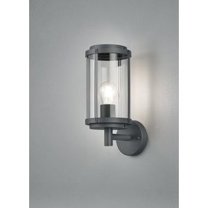 Trio Leuchten Buitenwandlamp Tanaro 202360142, gegoten aluminium antraciet, kunststof helder, excl. 1 E27