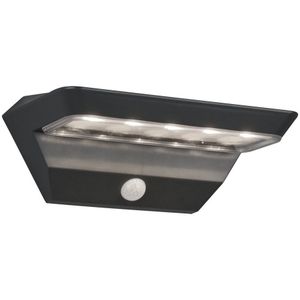 Solar Wandlamp met Sensor - Mendoza - Antraciet - 3000K - 5W - Trio
