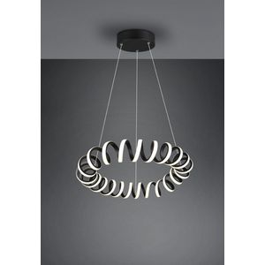 Trio Leuchten Curl LED hanglamp, 33 W, metaal, mat zwart 325110132