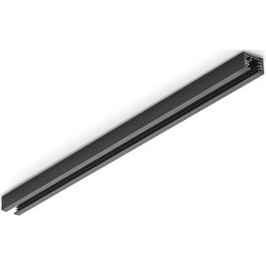 Spanningsrail - DUOLINE - 2 Fase - Opbouw - Aluminium - Mat Zwart - 0.5m