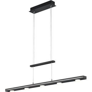 Trio Leuchten Lacal 379190732 LED hanglamp metaal met 7x LED 3,5W 4x touch knoppen mat zwart 379190732