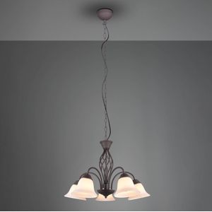 Trio Leuchten Rustica 101000524 hanglamp, metaal, mat, 5 x E14