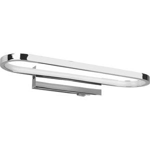 TRIO, Wandlamp, Gianni incl. 1 x LED, SMD, 17,0 W, 3000 K, 1700 Lm. Lichaam: Metaal, Chroom L:40,0cm, L:14,0cm, H:7,5cm Schakelaar, Wandmontage, IP44
