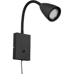 Trio, Wandlamp, Wanda 1xGU10, max.10,0 W Lichaam: Metaal, mat zwart L:8,5cm, H:23,5cm, P:22,0cm Schakelaar, Flexibel, Wandmontage, IP20, Zonder Verlichter, FLEXConnect