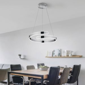 REALITY PARMA - Hanglamp - Chroom - incl. 1x SMD 37W - Dimbaar met schakelaar - Plafondbevestiging - Niet geschikt voor externe dimmer - 4000K - In hoogte verstelbaar