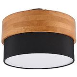 Trio Lighting Seasons plafondlamp, hout/zwart Ø 30 cm