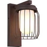 Trio Leuchten Tuela 210860142 buitenwandlamp van gegoten aluminium en wit glas