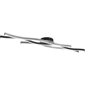 Design plafondlamp zwart met zilver incl. LED dimbaar - Blaze