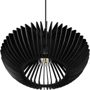 Trio Lighting Hanglamp Colino van houtlamellen, zwart