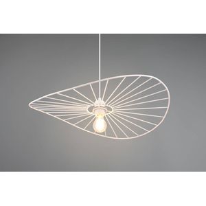 Trio - Ausgefallene Pendelleuchte chapeau, Lampenschirm Weißer Draht ø 60cm