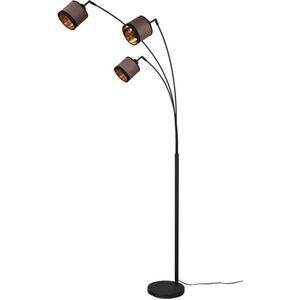 REALITY DAVOS - Vloerlamp - Zwart mat - excl. 3x E14 28W