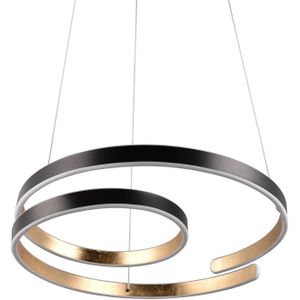 Trio Lighting LED hanglamp Marnie, switch-dim, zwart/goud