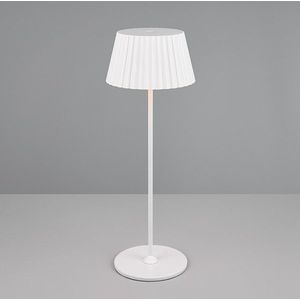 Reality Leuchten Suarez LED tafellamp, wit, hoogte 39 cm, metaal