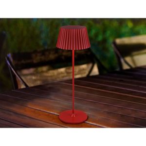 Reality Leuchten Suarez LED oplaadbare tafellamp, rood, hoogte 39 cm, metaal, dimbaar