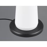 Reality Leuchten Fungo R57716131 Lampe de table LED d'extérieur à batterie, en métal blanc mat, plastique blanc, avec LED de 2 W, intensité variable, couleur de la lumière réglable, station de charge