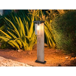 TRIO ARDILA - Paalverlichting - Hout element - excl. 1x E27 4W - Schemersensor - Buitenverlichting - IP44