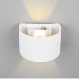 REALITY TALENT - Wandlamp - Wit mat - incl. 2x SMD 1W - Oplaadbaar - Draadloos - Beweginssensor - Schemeringssensor - Accuvoeding - Buitenverlichting - IP44